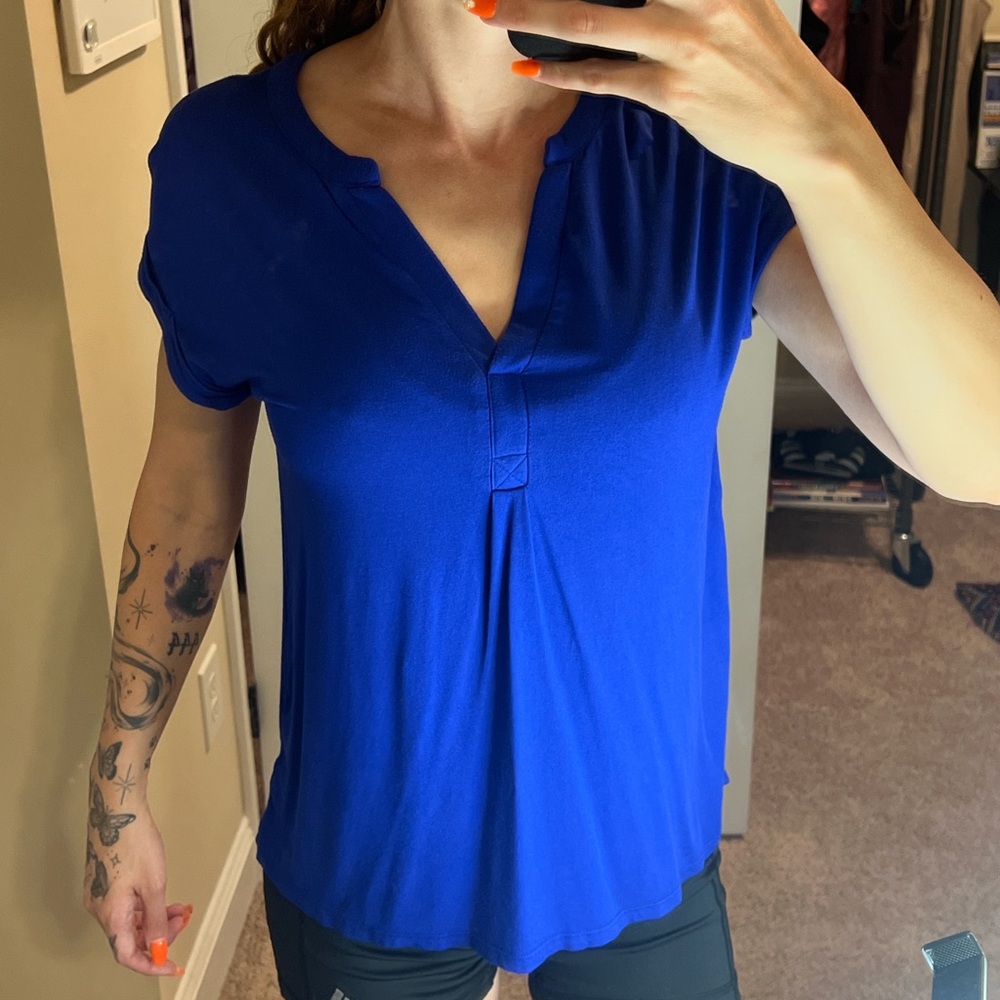 Cable & Gauge Royal Blue Blouse